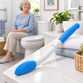 Long Handle Bottom Wiper Self-Wipe Aid – Extended Reach Personal Hygiene Cleaning Tool for Elderly, Limited Mobility and Assisted Care