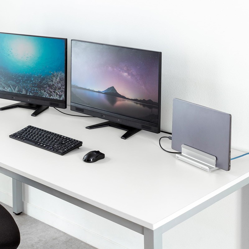 Sanwa Supply USB-C VDK18 USB Type-C Docking Station (Integrated Stand)