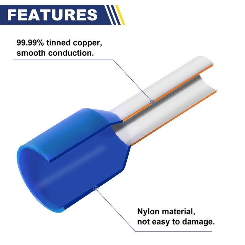haisstronica Wire Ferrules Connectors Kit - 5000PCS AWG22-7 12 Sizes