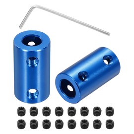 MECCANIXITY Rigid Screw Coupling 7mm to 8mm Shaft Coupler Connector L25mm x D14mm Steel Joint Connector Rigid Coupling Set for 3D Printers DIY Encoder with 16 Screws, 4 Pcs