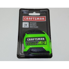 Craftsman 12' High Visibility Tape Measurer Measure Compact with Belt Clip, Lock