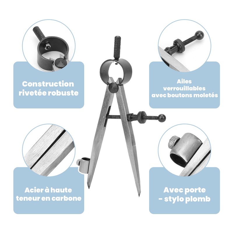 Wing Divider, Carpenter's Compass, Metal Compass, Drawing Compass, Line Marking