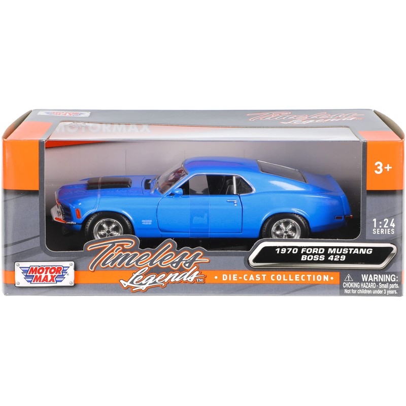 MOTORMAX Ford Mustang Boss 429 Blau 1970 Coupe 1/24 Modellauto