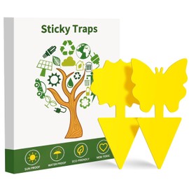 100 Pack Yellow Sticky Fly Traps for Indoor and Outdoor Use