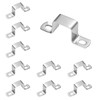 HERKINDNESS Pack of 10 Square Pipe Clamp, 304 Stainless Steel
