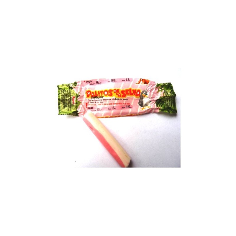 PALITOS de la SELVA Caramelos Masticables Sabor Frutilla y Vanilla