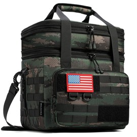 RalChyez - Bolsa de almuerzo táctica de 20 litros, grande, resistente, doble cubierta, aislante, a prueba de fugas, ampliable, con correa para el hombro, para adultos, hombres, mujeres, trabajo,