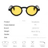 WDZAYXC Round Polarized Sunglasses with Thick Frame for Men and