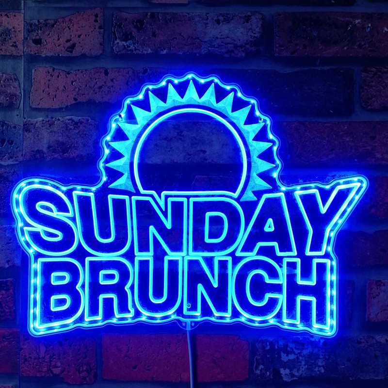 ADVPRO Sunday Brunch Breakfast Lunch RGB Dynamic Glam LED Sign