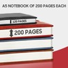 A5 Notebook Lined Journal with Divider, Large Hardcover Leather Journal