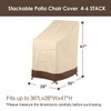 Vailge Vailge Stackable Patio Chair Cover,100% Waterproof Outdoor Chair Cover,
