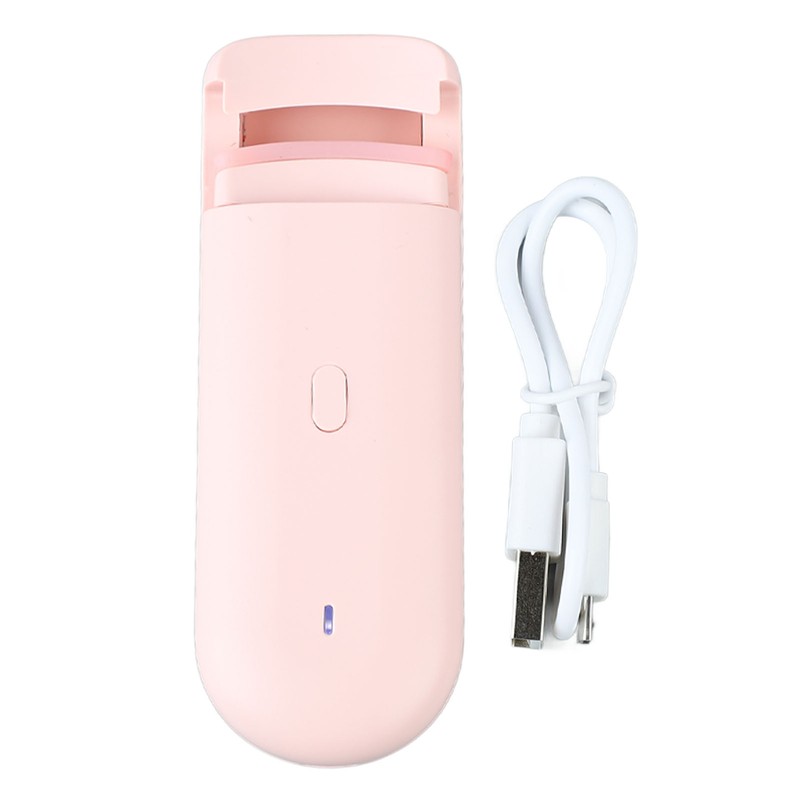 Heated Eyelash Curler Pink Portable Electric Long Lasting Eyelash Curler