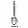 Stainless Steel Swing Hook with 5.91 Inch Threaded Shaft, Swivel