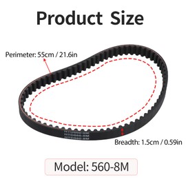 560-8M Drive Belt Replacement for Surron - Premium Black Transmission Belt Compatible with Sur-Ron Light Bee X/X160/X260, Talaria & Segway Electric Dirt Bikes Motorcycle E-Bike Drive