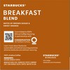 Starbucks Coffee K-Cup Pods, Breakfast Blend Medium Roast, Ground Coffee