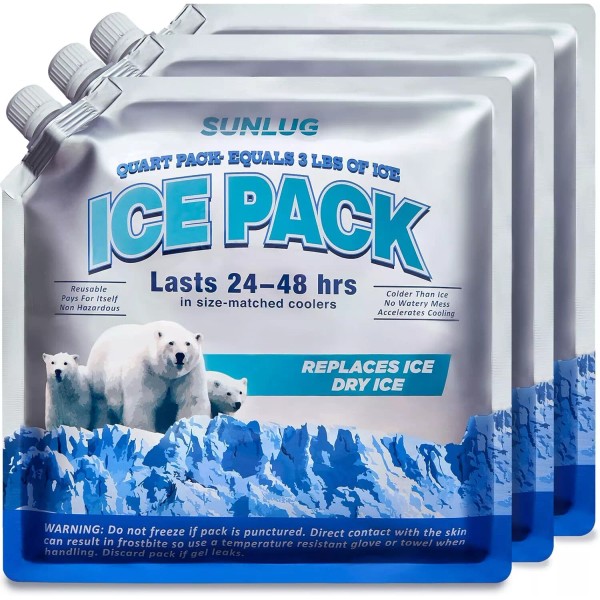 Brand: SUNLUG Cooler Ice Packs Reusable for Coolers Long Lasting