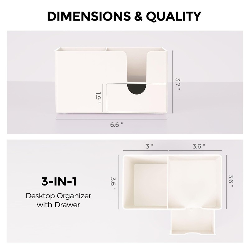 SKYDUE Small Desk Organizer with Drawer