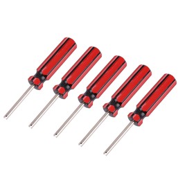Motoforti Universal Valve Stem Core Remover Tire Repair Tool, Tyre Valve Stem Core Remover Repair, Plastic Metal, Red, 5 Pcs