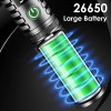 50000000Lumen Super Bright LED Tactical Flashlight Rechargeable LED Work Light