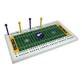 Rico Minnesota Football Vikings 2-Track Wooden Field Cribbage Board