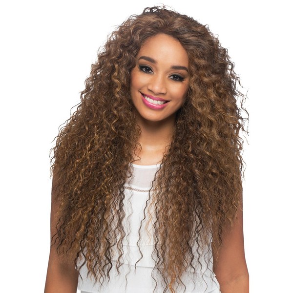 Vivica A Fox Hair Collection Sobe Swiss Front Lace Full Lace Front Wig, 1B, 12.8 Ounce