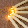 Homemory 12 Pcs Real Wax Flameless Taper Candles with Remote