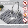 Bmrewax Stone Drying Mats for Kitchen Counter, 24"16" Collapsible Drying