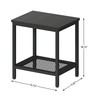 KAAPSAM Outdoor Side Table with Storage, 2-Tier Patio End Tables