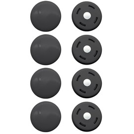 4 Pairs Magnetic Curtain Clips for Privacy Protection - Detachable Magnetic Drapes Buckle, No Drill, Indoor Outdoor Use (Black)