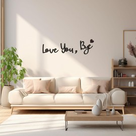 Love You Bye Wall Art, Creative Valentine Door Topper, Valentine Funny Wooden Home Wall Love Signs Decals for Bedroom