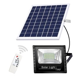 DuBom 100W-800W Solar Flood Light Outdoor Remote, 6000K Bright LED, IP67 Waterproof Solar Power Security Light Auto On/Off Dusk to Dawn for Yard, Gazebo, Shed, Barn, Porch, Patio, Garage, Garden,200w