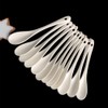 5 Inch White Ceramic Coffee Spoon with Long handle, Small