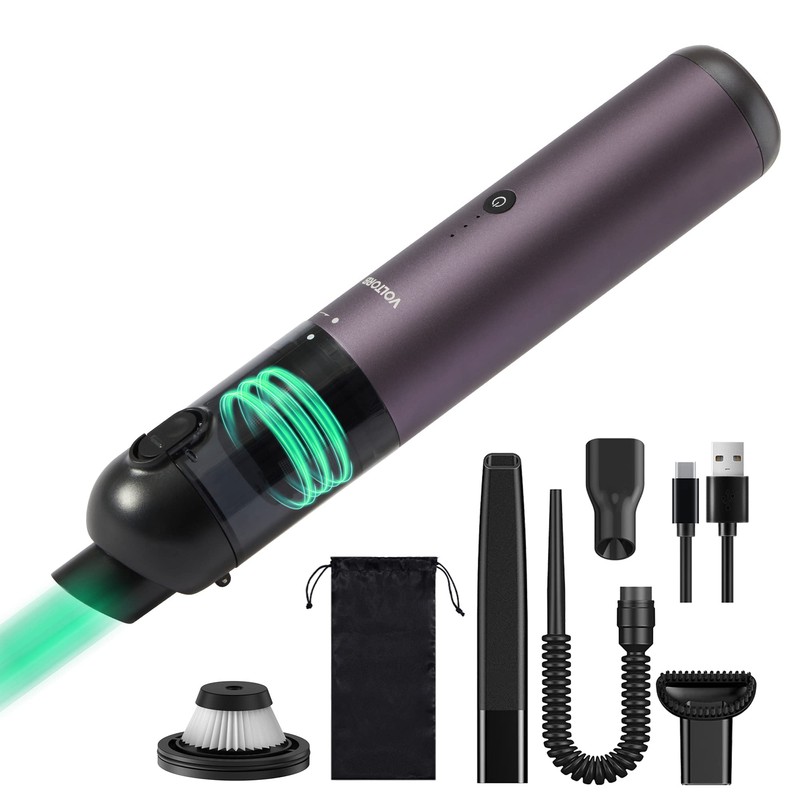 VOLTORB Cordless Handheld Vacuum, 15000PA High Power Mini Portable USB