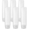 Clear Plastic Refillable Toothpaste Tubes, 6 Pack Empty Cosmetic Soft