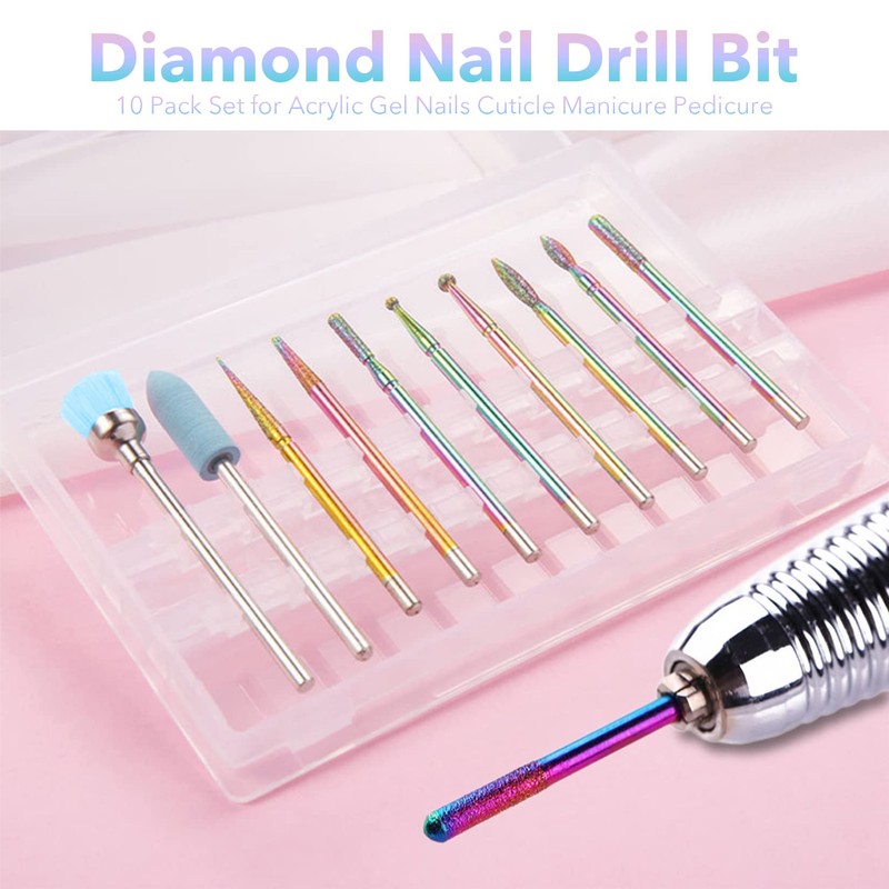 Homeet Pack of 20 Ceramic Nail Cutter Attachments Bits Diamond