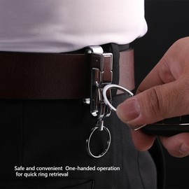 ligkeevan keychain Detachable Keychain Lock Design, Anti LossBelt Key Chain ，Carabiner Car Key Chains for Men (Zinc Alloy)