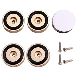 Snblzhef 4PCS HiFi Turntable Isolation Feet Stand Speakers Spikes Audio Pads, for Amplifier/Speaker/Turntable 40X15mm Gold