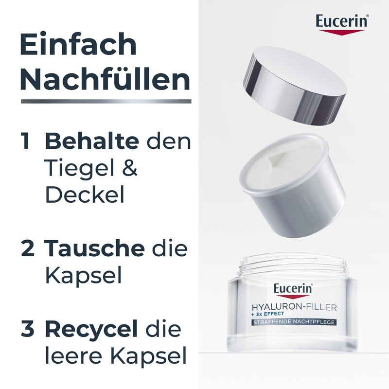 Eucerin Hyaluronic Filler + 3x Effect Night Cream Refill Capsule