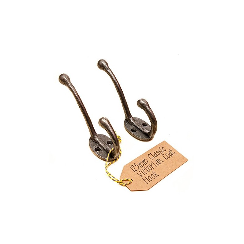 Triskelion 125mm Riven Cast Antique Iron VICTORIAN Coat Hook -