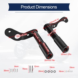 Hutexico Rear Passenger Foot Peg Crash Bar Fit For Harley M8 Softail Street Bob,Low Rider,Heritage Classic 2018 2019 2020 2021 2022 2023 2024