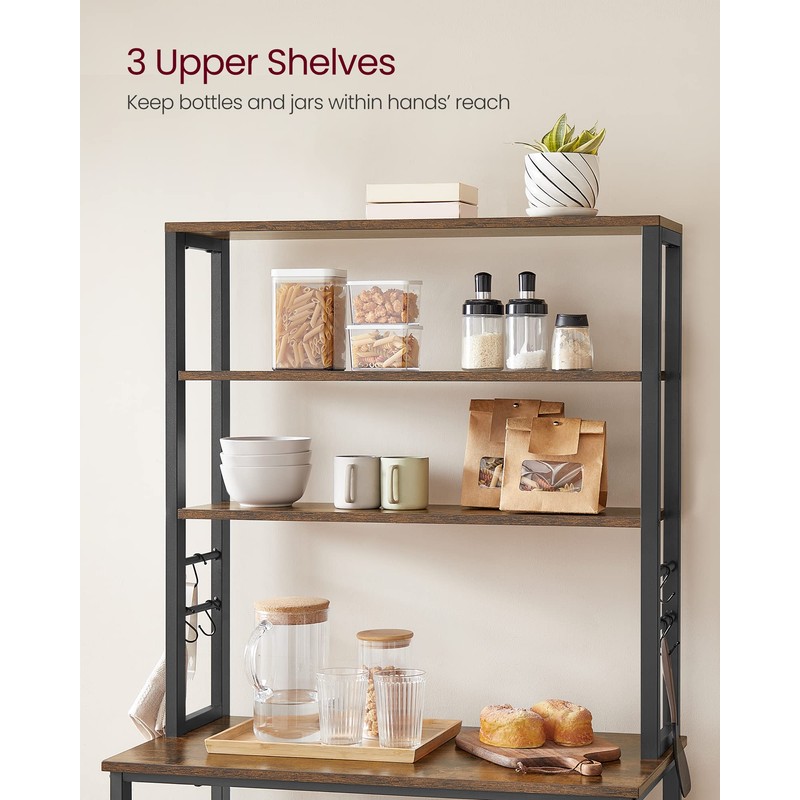 VASAGLE Coffee Bar, 31.5 Inches Baker's Rack for Kitchen with
