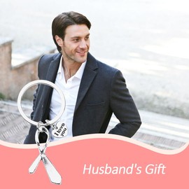 Birthday Gift for Boyfriend Husband Necktie Keychain Gift for Men Dad Husband Fiance Gifts for Him Boyfriend Presents for Men Father Papa Fathers Day Gift Keychain I Love You Gifts for Men Him