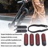 Scooter Wheel Hubs Cover Set Reflective Stickers Decorative Front Rear