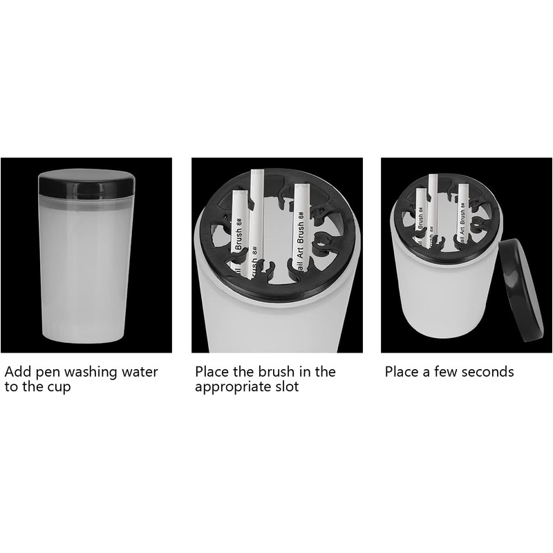 Taza Limpiadora de Brochas para Decoración de Uñas, Soporte para