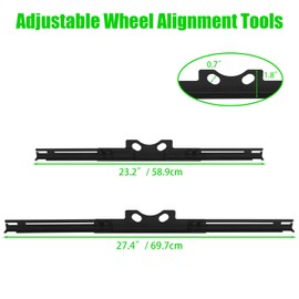 Ertuohg 2PCS Wheel Alignment Tool, Heavy Duty Toe Alignment Tool Plates, Car Alignment Tool Kit, Front End Alignment Tool for Car, SUV, and Vehicle, Black Metal