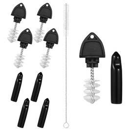 5pcs Beer Tap Plug Brush, Draft Beer Tap Plugs with 5pcs Beer Tap Cover & Long Cleaning Brush Beer Faucet Cap Plastic Beer Keg Tap Plugs Stoppers for Restaurant Home Party Bar