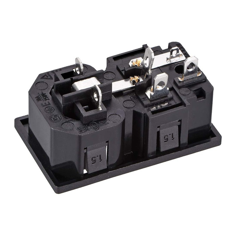 uxcell C13 C14 Panel Mount Plug Adapter AC 250V 10A