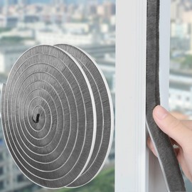66 Ft Weather Stripping Door Seal Tape,Window Noise Blocker,Noise Blocker for Room,Self-Adhesive Soundproof Foam Insulation,Gray