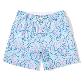 MADHERO - Traje de baño para hombre con forro de malla, Cuerda azul claro, XX-Large