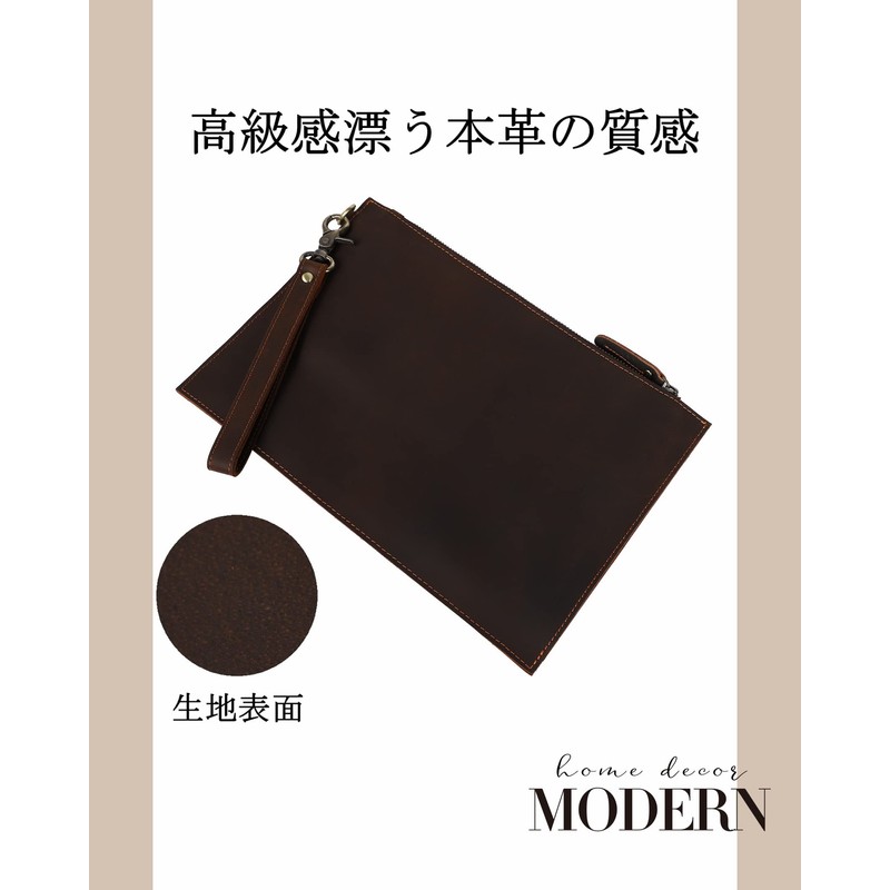 GRANVEL Clutch Bag, Second Bag, Men's, Genuine Leather, For Weddings,